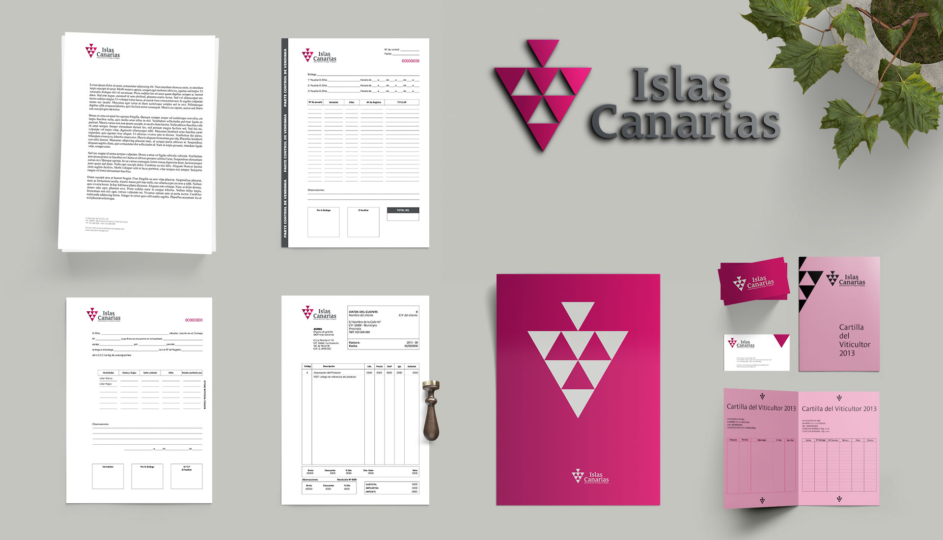 papelería DOP Islas Canarias
