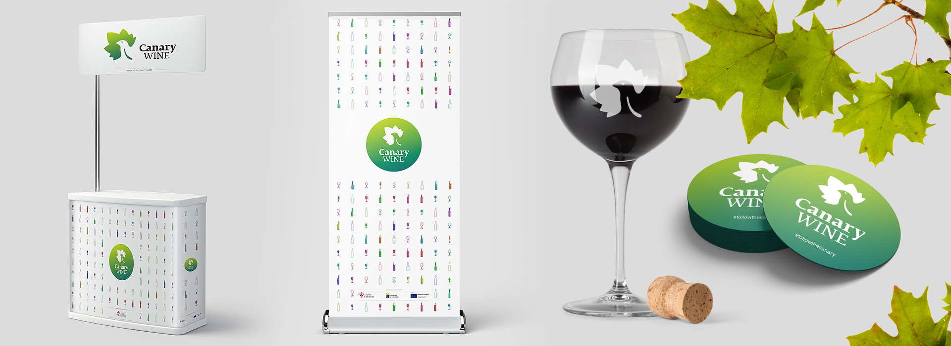 Cartel rollup plv Canary Wine