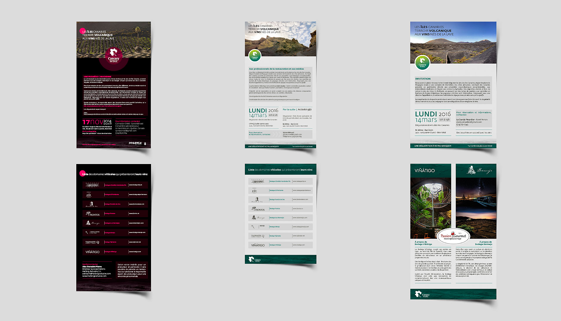 Flyers dipticos invitaciones Denominación de Origen