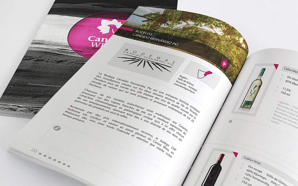 Catálogo CanaryWine detalle interior y portada