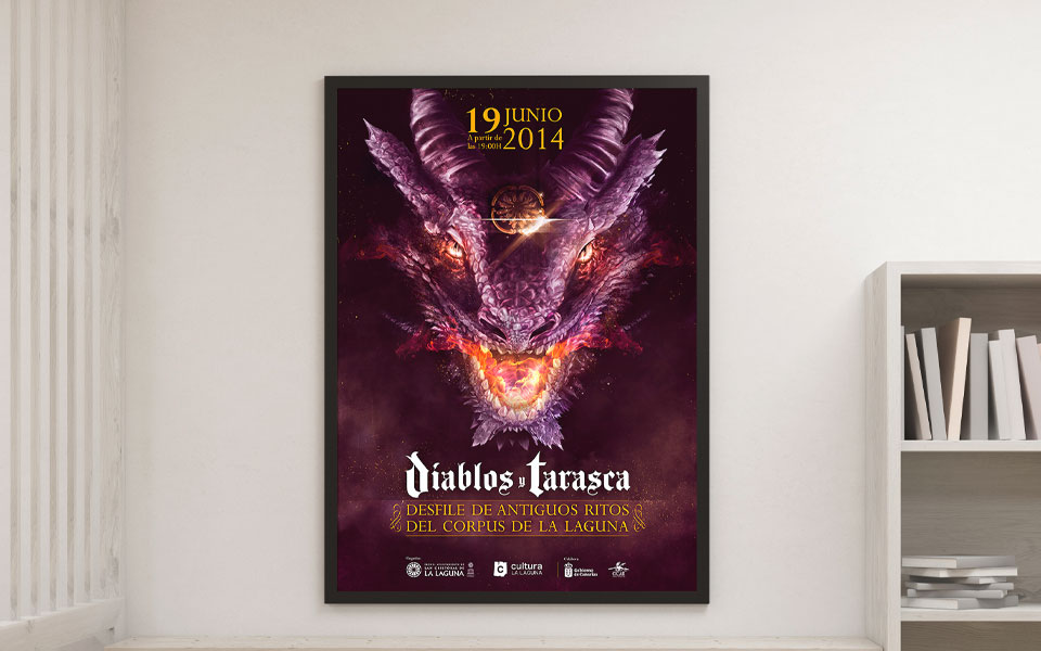 Cartel Diablos y Tarasca 2014 la Laguna