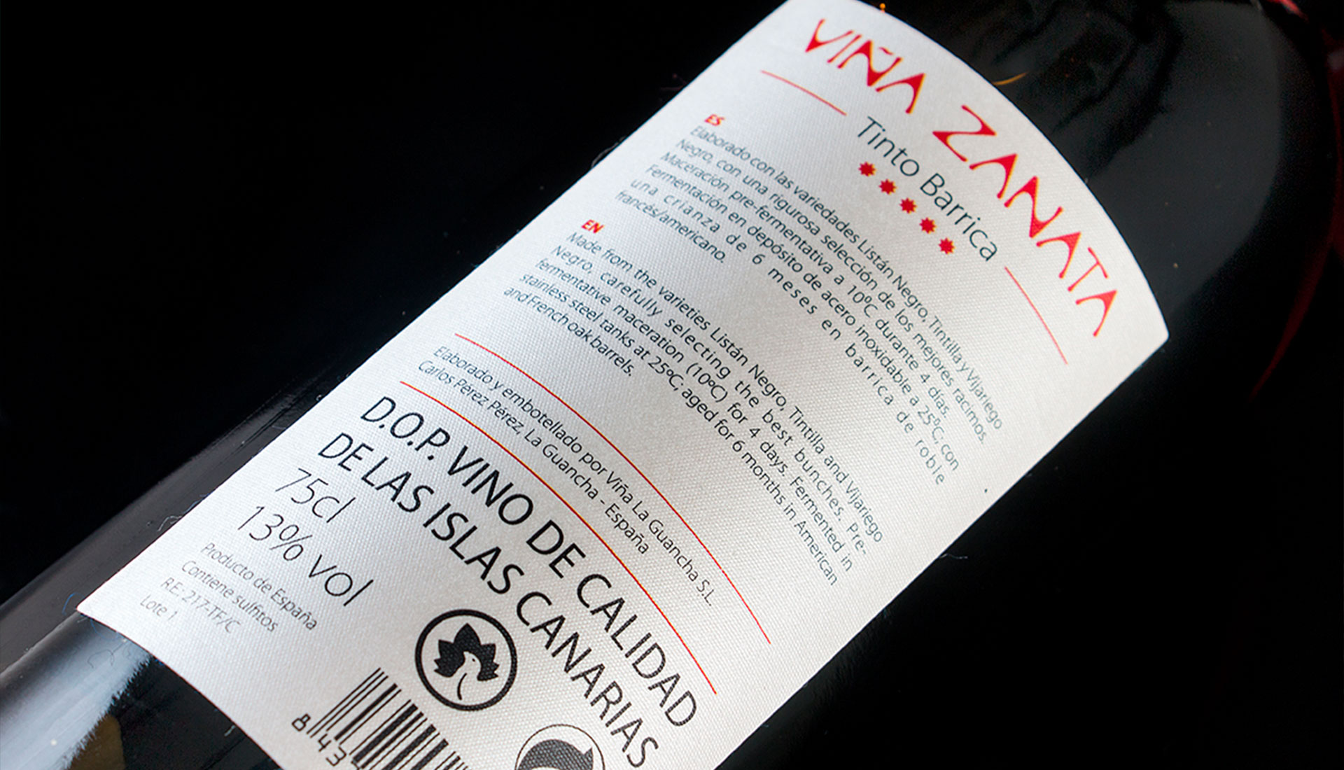 Tinto barrica vinos Islas Canarias