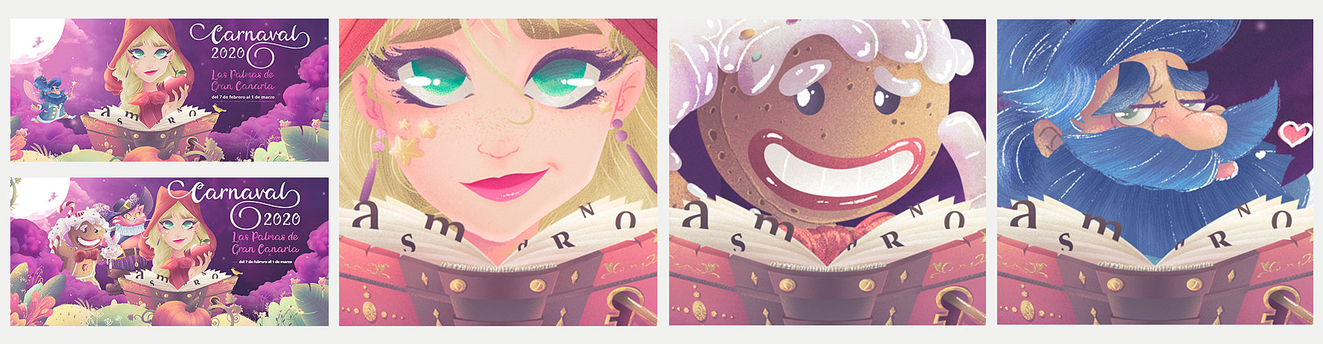 Piezas Cartel carnaval Las Palmas 2020
