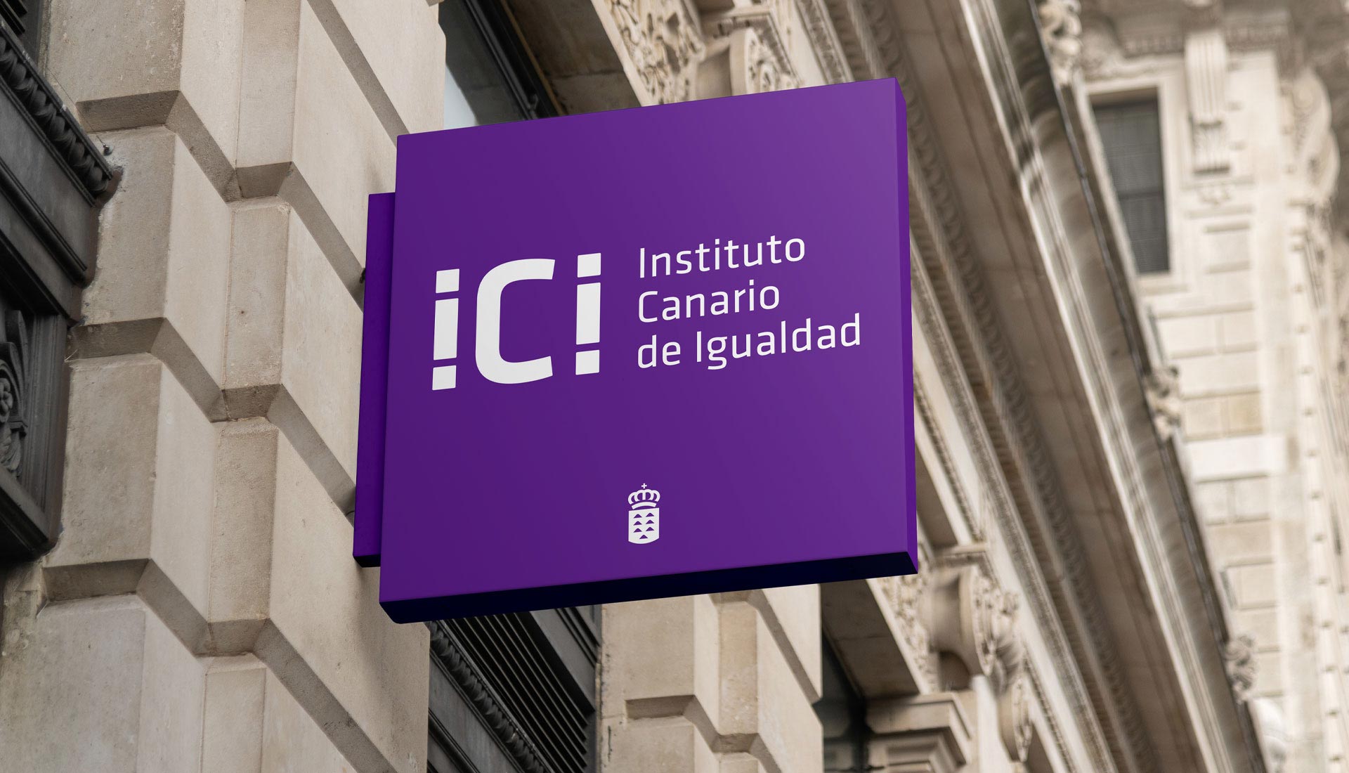 Cartelería rotulación Instituto Canario de Igualdad