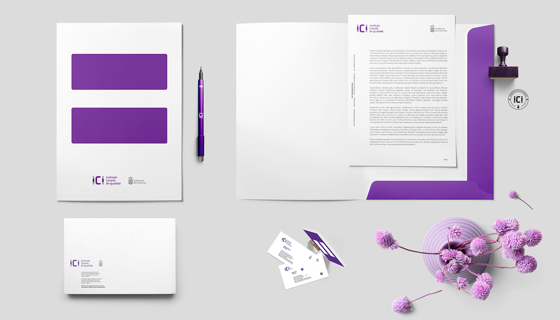 Identidad corporativa Instituto canario de Igualdad
