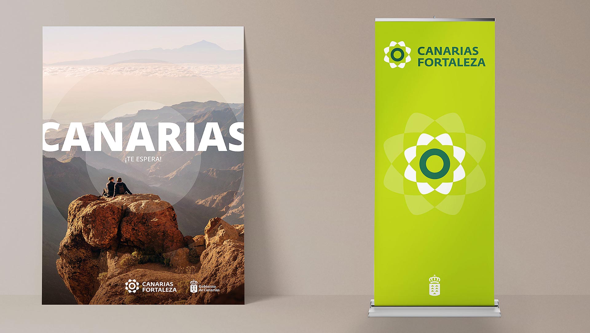 Rollup cartel Canarias Fortaleza Gobcan