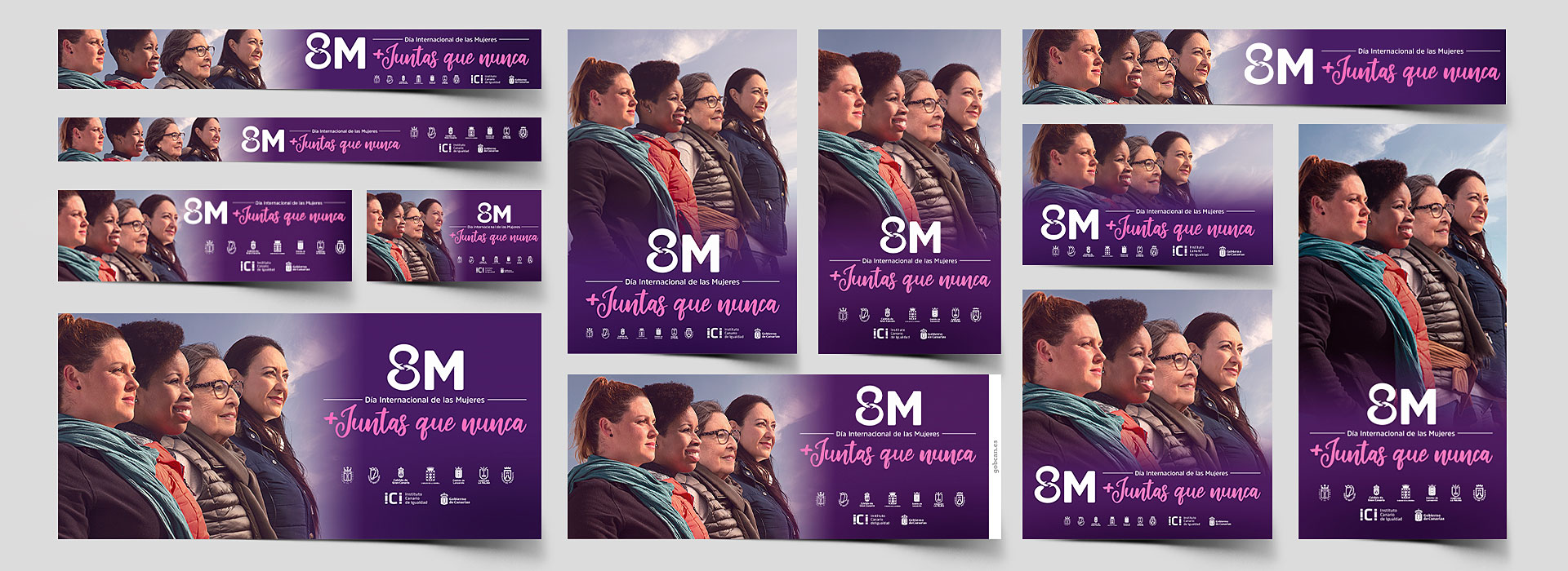 aplicaciones_adaptativas-soportes-dia-mujeres-itc-waldemar Diferentes soportes adaptaciones de campaña gráfica 8M