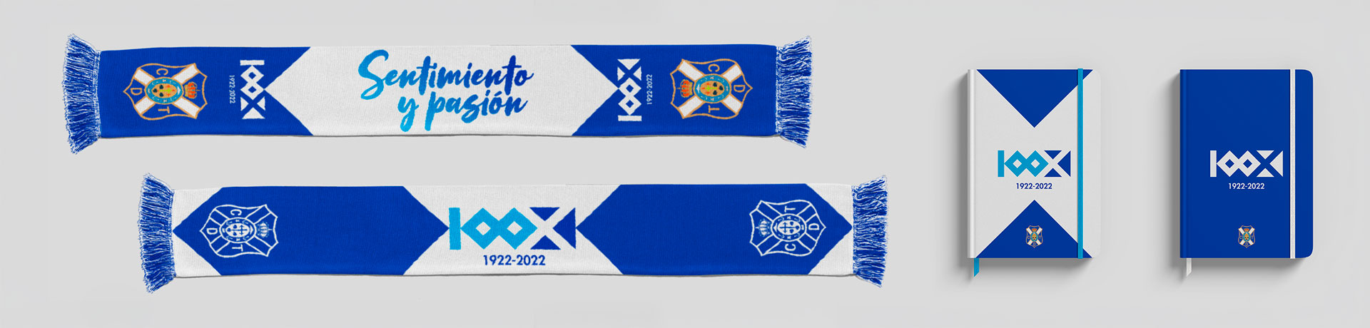 bufandas-libretas-cd-tenerife-centenario-waldemar Bufandas y moleskin notebook del CD Tenerife