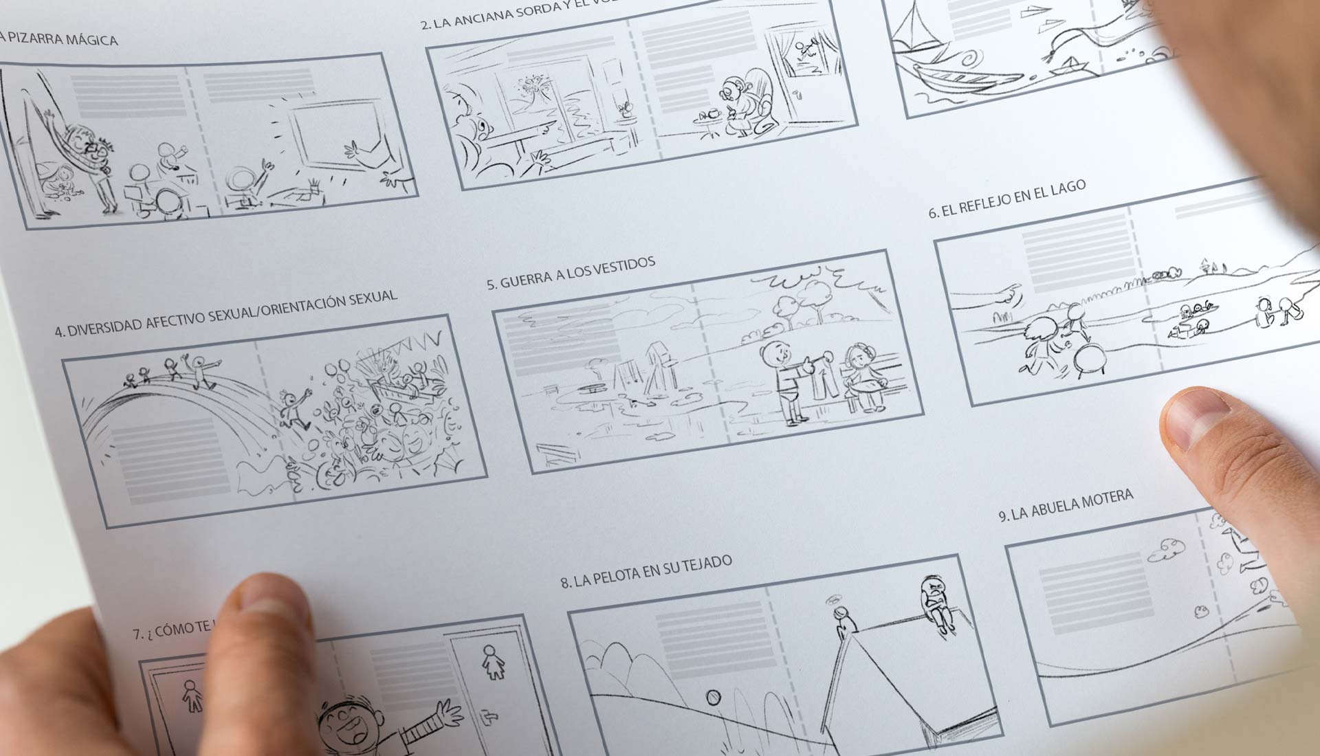 Storyboard cuento ilustrado por Alicia Borges